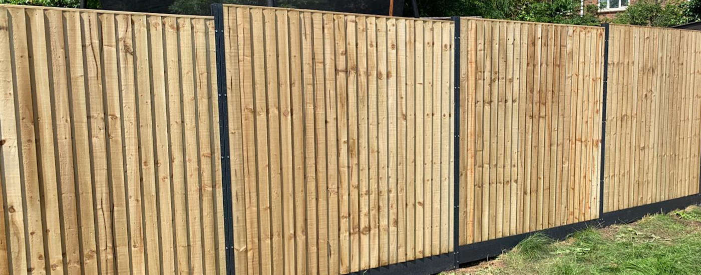 Using steel fence posts with wooden fence panels