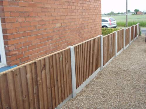 09001830FEBPanelBrown  Heavy Duty Fence Panel Feather Edge Boarded