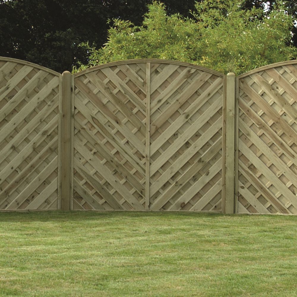 V Arched Boarded Fence Panel | Pressure Treated - Free Delivery Available